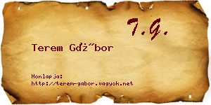 Terem Gábor névjegykártya